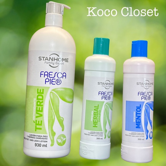 STANHOME FRESCA PIE GREEN TEA 930ml EUCALYPTUS 300ml MENTHOL 300ml FEET LOTION - Picture 8 of 9